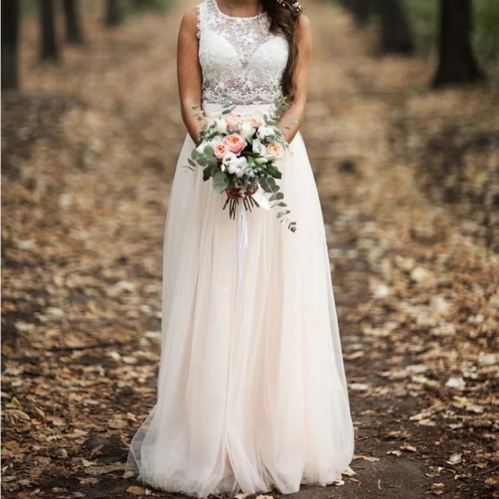 White Tulle Overskirt